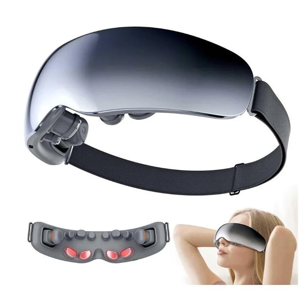 Super Relax Heated Eye Massager ā 12-Head Vibration Therapy for Sleep & Fatigue Relief