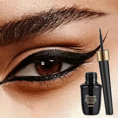 Ultra-Fine Waterproof Black Liquid Eyeliner Pen – Long-Lasting, Hard-Tipped Gel Precision Liner