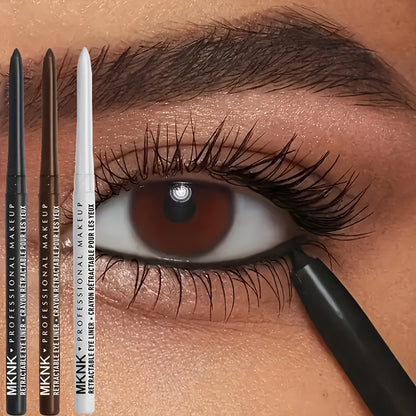 3PCS Waterproof Eyeliner Set – Long-Lasting, Smudge-Proof Eye Makeup in Black, Brown & White